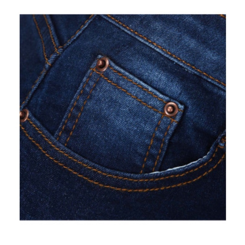 Patchwork Plaid Ripped Jeans - Picture 6 of 7